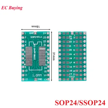 10kpl SOP24 SSOP24 TSSOP24 että DIP24 Siirtää Hallituksen Sovitin PCB Pinboard SMD Käännä DIP-Pin IC-Testi Levy 1,0 mm 2.54 mm Piki Socket