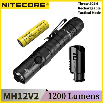 NITECORE MH12 V2 1200 Lumenia XP-L2 V6 LED USB-C-Ladattava Taskulamppu Ovat 5000mAh NL2150 Akku Ulkouima-Haku Soihtu