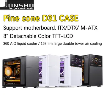 JONSBO Käpy D31 Tapauksessa MATX ITX-1280x800 resoluutio Sub Screen of Video Games-Tuki-ATX Power 360 Kylmä Pakokaasujen Alusta