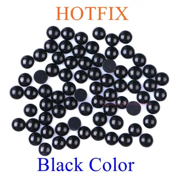 Musta Väri Keraaminen Hotfix Strassit Hot fix Strassi Flatback DIY Diamond Rauta Kivet 3mm 10mm