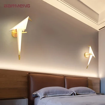 Moderni Valo ylellisyyttä LED-seinä lamppu Pieni lintu 110V 220V kiinnike valo yöpöytä makuuhuone, olohuone, parvi sisustus valaisin