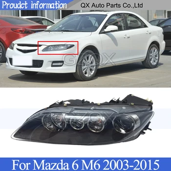 CAPQX etupuskurin pää valo lamppu Mazda 6 M6 2003-2015 pää lamppu ajovalaisin, ajovalojen Valkoinen Musta Tyyppi