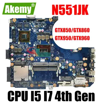 N551J Emolevy I5-I7 4th Gen GTX850 GTX860 GTX950 GTX960 ASUS N551JM N551JW N551JX N551JK Kannettava tietokone, Emolevy Emolevyn