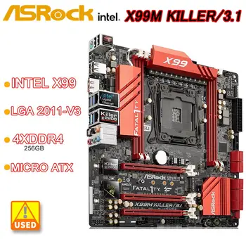 X99-Emolevy ASRock X99M KILLER/3.1 LGA 2011-3 4xDDR4 256GB USB 2.0 Micro ATX Intel Core i7-ja Xeon-22-Core cpu