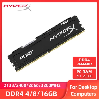 8GB DDR4 16GB 4GB 3600MHz 3200MHz 2666MHz 2400MHz 2133MHz Työpöydän Muisti DIMM-PC4-25600 21300 19200 1.2 V 288Pins Hyperx FURY