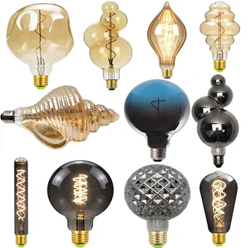 Led BulbRetro-Lamppu G125 Iso Kivi Maan Lamppu 4W savunharmaa 220V-250V Led-Hehkulamput Sisustus Edison-Lamppu