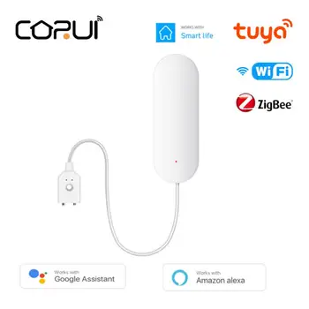 CORUI Tuya WiFi/Zigbee Smart Vesi-Ilmaisin, Vesi Vuotaa Hälytys Kotitalouksien Veden Tason Hälytys Älykkään Elämän Alexa Google Kotiin