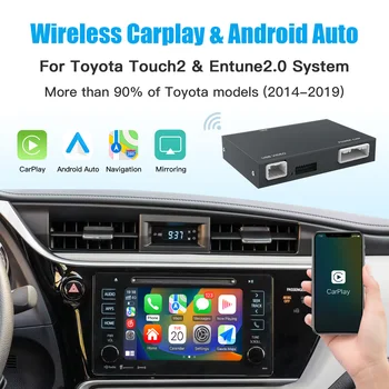 TOYOTA Langaton Carplay Android Auto TOYOTA touch2 Corolla Camry yaris CHR RAV4 Auris Prius Highlander 14-19 Auto-Dekooderi