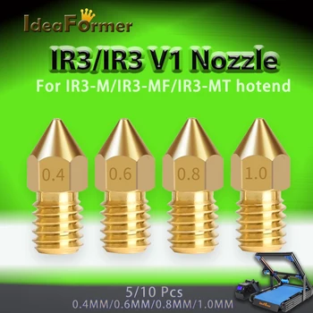 IR3 Suutin IR3-M/IR3-MT/IR3-MF kaikki tekstuuri kuvat 5/10KPL 0.4/0.6/0.8/1.0 mm Messinki Puristimen M6 Ideaformer IR3 /IR3 V1 Vyö 3D-Tulostin