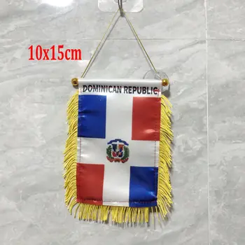 zwjflagshow 10x15cm Dominikaaninen Tasavalta Kaksipuolinen Mini Roikkuu Liput Korkea Laatu Polyesteri Painettu Lippu Kodin Sisustus Banner