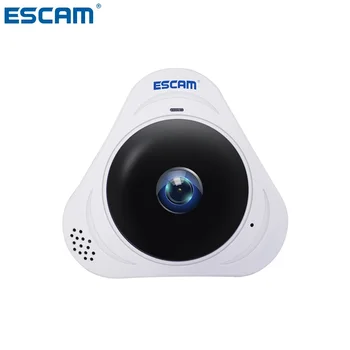 ESCAM Q8 HD-960P 1.3 MP 360 Asteen Panoraama Näyttö Kalansilmä LANGATON IR Infrapuna-Kameran Kanssa kaksisuuntainen Audio - /liiketunnistin MAX 128G