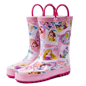 Uusi Disney Nenäliina Vaaleanpunainen Tytöt prinsessa Lasten Sade saappaat pojat Vettä kengät Kalossit Vanhemmuuden kengät auton jäädytetty saappaat