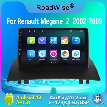 Roadwise Renault Megane 2 2002 - 2005 2006 2007 2008 2009 Android-12 Carplay Auto Radio Multimedia Video-Soitin, 2Din DVD-GPS -