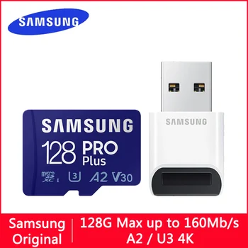 SAMSUNG PRO Plus 64GB Micro SD SD/TF Kortti 256 gt 128 gt Flash-Mikro-Kortti 512GB U3 4K V30-muistikortille Puhelimen Kortin Lukija