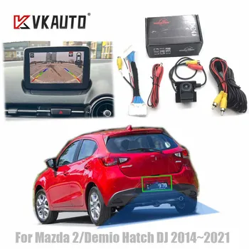 VKAUTO Mazda 2 Demio DJ Luukku 2015~2021 Fish Eye peruutuskamera Työskennellä oem-Stereo-Backup Käänteinen Pysäköinti-Kamera-Adapteri
