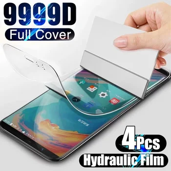 4kpl Hydrogeeli Elokuva näytönsuoja OnePlus 7T 6T 5T 8T Pro Full Kansi Screen Protector OnePlus 7 6 5 8 9 9R Elokuva
