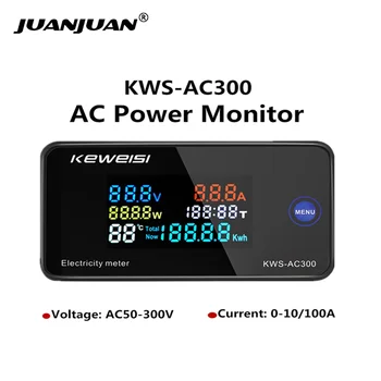 KWS-AC300 Digitaalinen Volttimittari AC 50-300V Jännite 45-65Hz Power Energy Meter LED AC Wattmeter 0-100A Ilmaisin 40% Pois