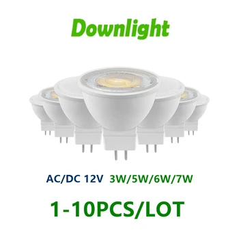 LED Spotlight MR16 GU 5.3 AC/DC 12V 3W 7W Lämmin Valkoinen Päivä-Valo LED-Valo, Lamppu, Kodin Sisustus Korvaa 50W Halogen Spotlight