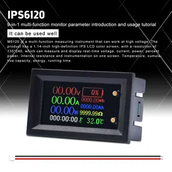 DC6~30V 20A 1.14 Tuumainen hd-IPS-LCD-värinäyttö Yhdeksän-in-one-Multi-function Mittauslaitteen IPS-LCD-värinäyttö