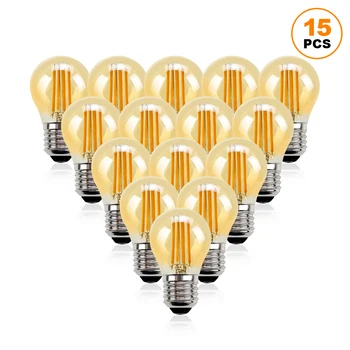 G45G 4W Himmennettävä LED Globe-Lamppu Mini Keltainen Lasi Edison E27 2700K Vintage Led-Hehkulamppu Lamppu Kattokruunu Valaistus String