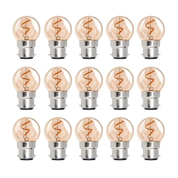 Ulkouima-Valaistus Korvaaminen Lamput G40 Mini Globe LED-Kierre Hehkulangan Lamppu B22 Pistin 1W LED-Lamput Amber Lasi, Lämmin Valkoinen 2200K