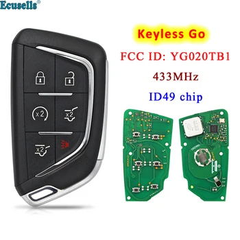 Smart Keyless Go Kauko-Näppäintä Fob varten Cadillac Escalade 2021 2022 FCC: YG0G20TB1 433.92 Mhz ID49-Siru, jossa on vara-Avain