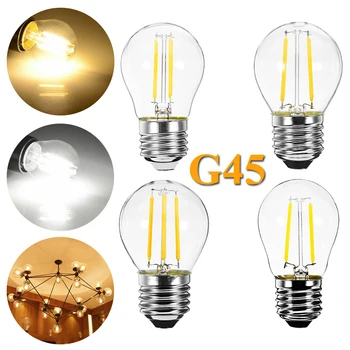 E27 Vintage LED Hehkulanka Lamput Valkoinen 2W 4W 6W Vaihda Hehkulamppu 20W 40W 60W Lamppu G45 Ruuvi Base Retro Edison Bulb-220V