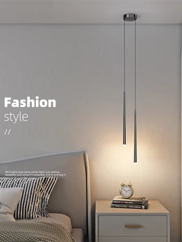 Moderni LED-Minimalistinen kattovalaisin Nordic Musta/Valkoinen Yöpöytä Pieni Riipus Lamppu Makuuhuone, Olohuone, kahvila, Sisäuima-Valaistus