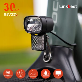 Linkbest Pyörä Valo 30 Lux Sähköinen Edessä Ajovalojen Vedenpitävä Led Lamppu Edessä Alumiini Ultrakevyt Ebike Escooter Valo