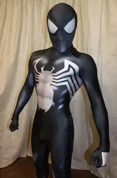 Aikuiset Lapset Halloween Musta Puku Myrkky Symbiootti 2 Supersankari Spiderman Cosplay Zentai Miehet Pojat Miesten Bodysuit Osapuolen JumpSuit