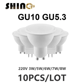 10P Paikalla Foco Gu10 GU5.3 Spotlight Lämmin Valkoinen Päivänvalo Kylmä Valkoinen AC220V LED-Valo, Lamppu, Kodin Sisustus Vaihda Halogeenilamppu