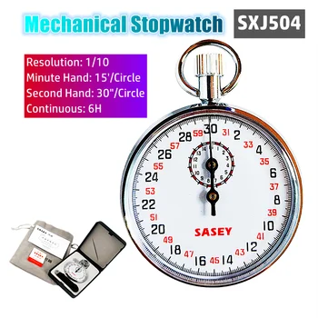 SXJ504 Klassinen Ruostumaton Teräs Mekaaninen Sekuntikello Professional Sports Chronograph Käynnissä Ajastin Handheld sekuntikello Tapaus