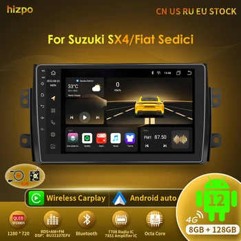 Hizpo Android-Auton Radio varten Suzuki SX4 2006-2013 Fiat Sedici 2005-2014 Multimedia Video-Soitin, Navigointi 2din Carplay Stereo BT