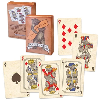 Uusi Vintage Tyyli pelikortit Rakastan Sinua, California Poker Värikäs Karhu Limited Collector ' s Edition-Setti Koskaan Auki!