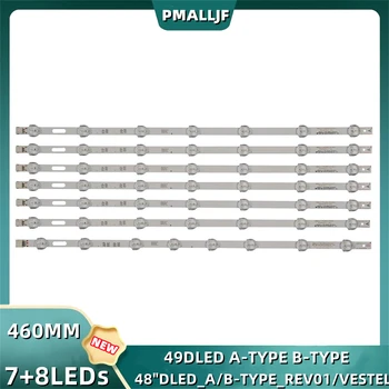 7Pcs/Set LED-Taustavalo Strip VESTEL 48