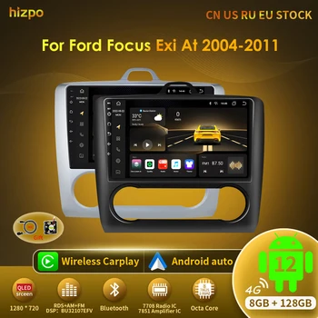 Hizpo CarPlay Auton Radio Multimedia Player Android-12 Ford Focus Exi MT 2004 - 2011 Auto GPS 2din Autoradio Navigointi