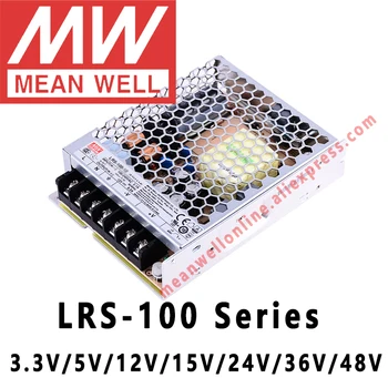 Mean Well LRS-100-3.3 V, 5V, 12V 15V 24V 36V 48V Kytkentä meanwell virtalähde AC/DC-100W yksi lähtö