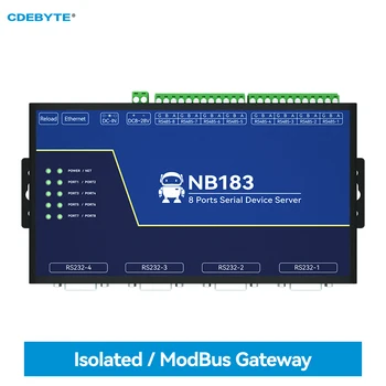 8-Channel Server Serial RS485/232/422 RJ45 ModBus RTU TCP CDEBYTE NB183S sisäänrakennettu Watchdog MQTT/HTTP IOT-Moduuli